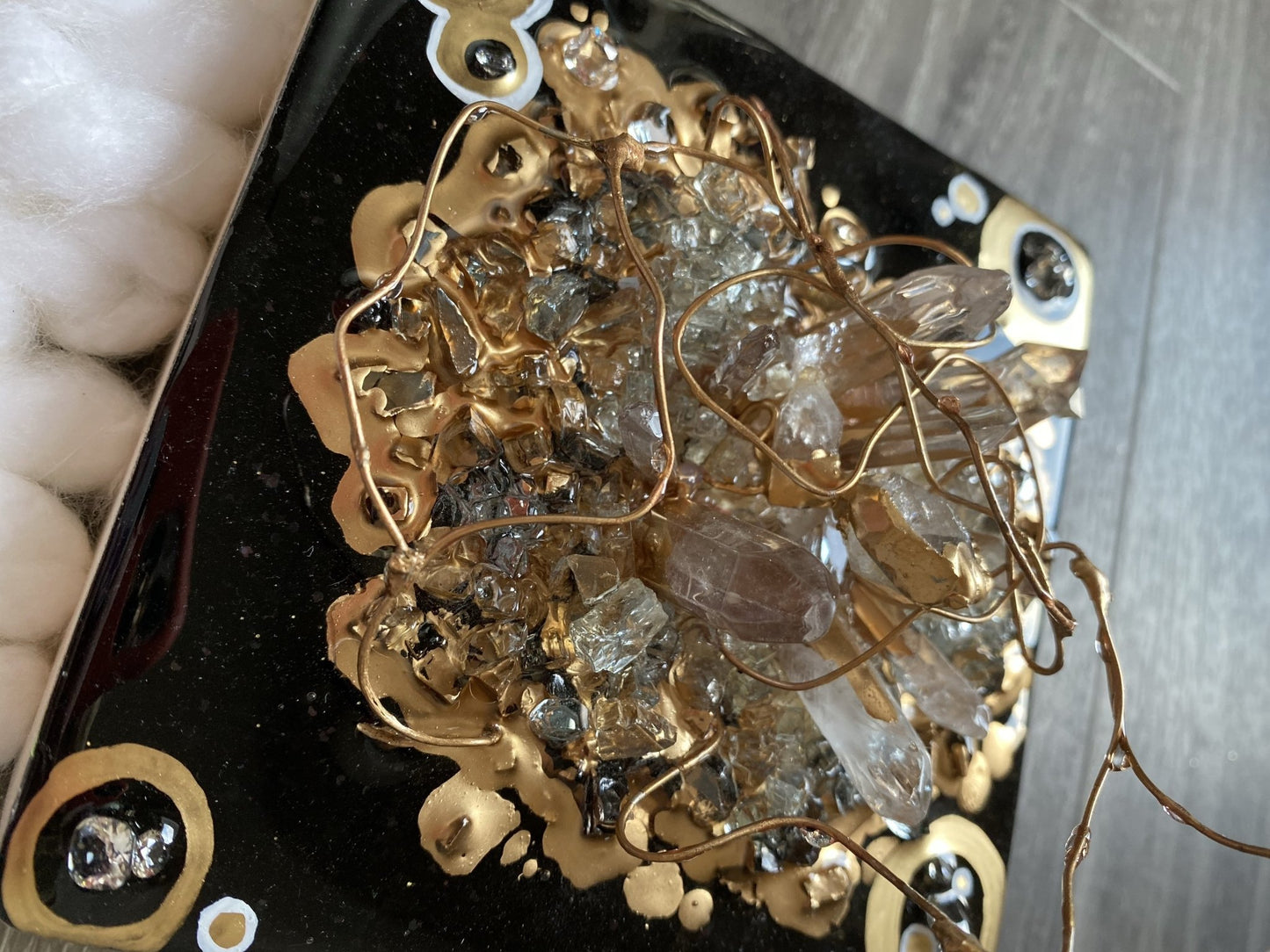Golden Powerful Diamond - 5”x5” - AGA Art Studio