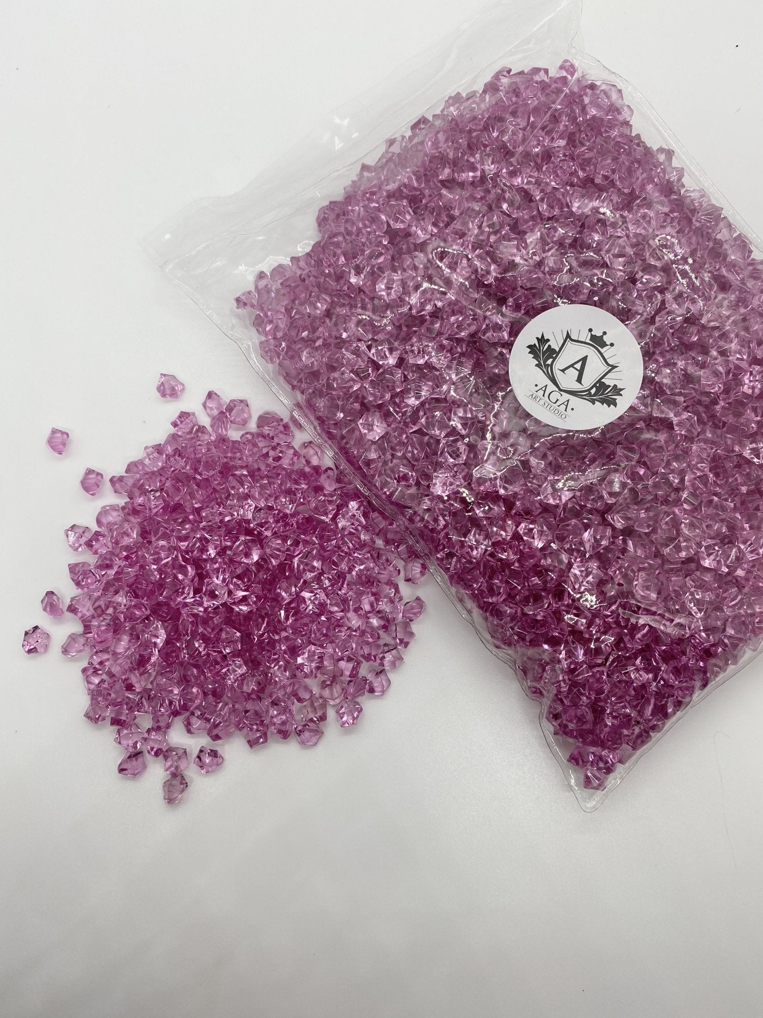 Tiny Acrylic Gems - Purple 1cm - AGA Art Studio